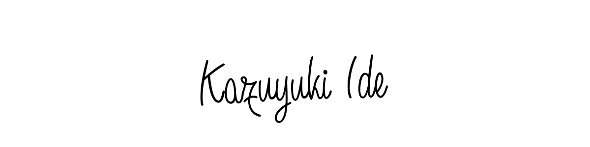 Use a signature maker to create a handwritten signature online. With this signature software, you can design (Angelique-Rose-font-FFP) your own signature for name Kazuyuki Ide. Kazuyuki Ide signature style 5 images and pictures png