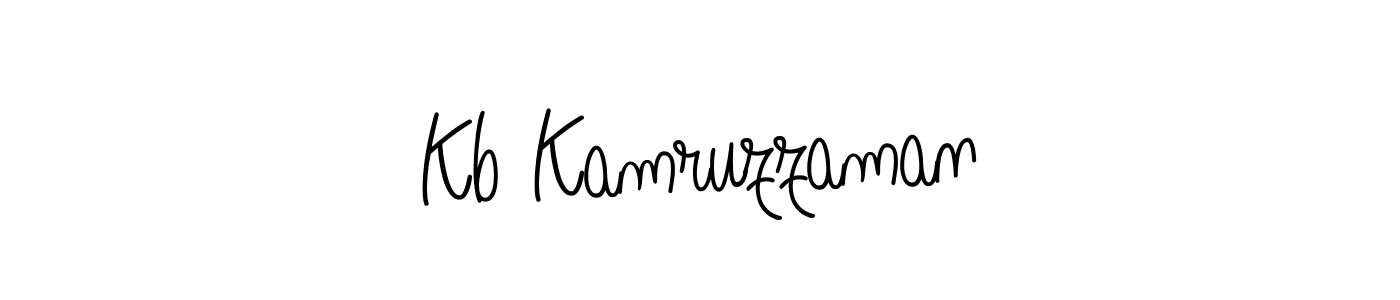 How to make Kb Kamruzzaman name signature. Use Angelique-Rose-font-FFP style for creating short signs online. This is the latest handwritten sign. Kb Kamruzzaman signature style 5 images and pictures png