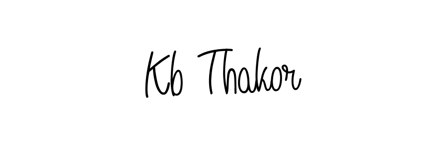 How to make Kb Thakor name signature. Use Angelique-Rose-font-FFP style for creating short signs online. This is the latest handwritten sign. Kb Thakor signature style 5 images and pictures png