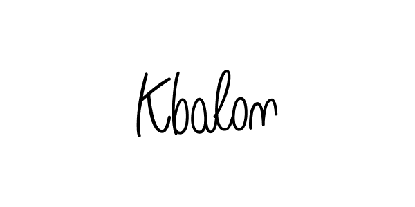 How to make Kbalon name signature. Use Angelique-Rose-font-FFP style for creating short signs online. This is the latest handwritten sign. Kbalon signature style 5 images and pictures png