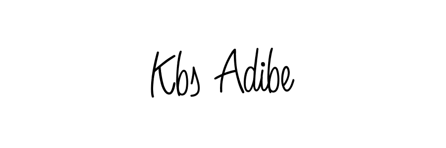 Make a beautiful signature design for name Kbs Adibe. With this signature (Angelique-Rose-font-FFP) style, you can create a handwritten signature for free. Kbs Adibe signature style 5 images and pictures png