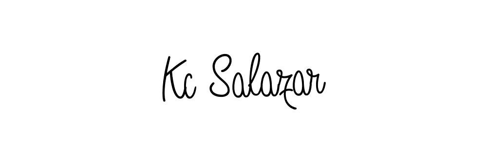 Design your own signature with our free online signature maker. With this signature software, you can create a handwritten (Angelique-Rose-font-FFP) signature for name Kc Salazar. Kc Salazar signature style 5 images and pictures png