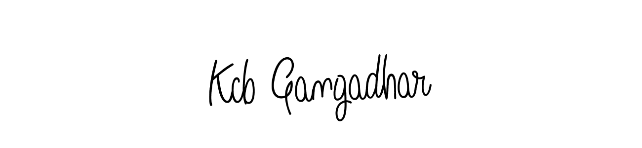 Make a beautiful signature design for name Kcb Gangadhar. With this signature (Angelique-Rose-font-FFP) style, you can create a handwritten signature for free. Kcb Gangadhar signature style 5 images and pictures png