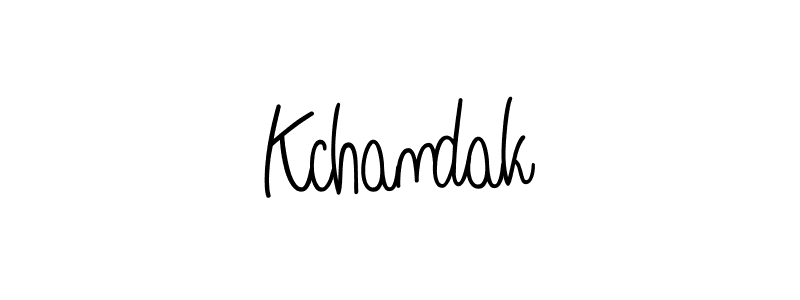 Make a beautiful signature design for name Kchandak. With this signature (Angelique-Rose-font-FFP) style, you can create a handwritten signature for free. Kchandak signature style 5 images and pictures png