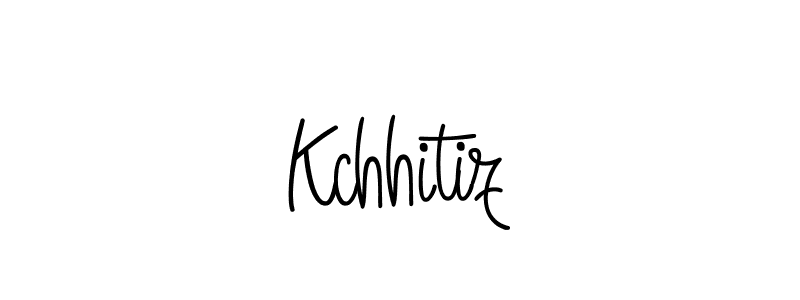 Make a beautiful signature design for name Kchhitiz. With this signature (Angelique-Rose-font-FFP) style, you can create a handwritten signature for free. Kchhitiz signature style 5 images and pictures png