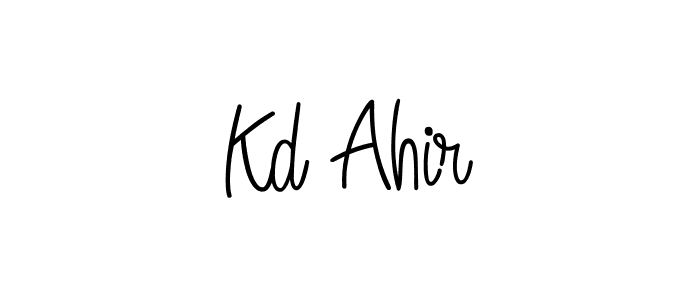 You should practise on your own different ways (Angelique-Rose-font-FFP) to write your name (Kd Ahir) in signature. don't let someone else do it for you. Kd Ahir signature style 5 images and pictures png