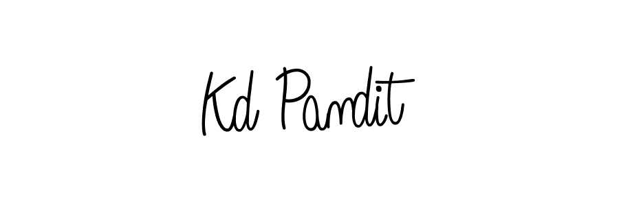 Use a signature maker to create a handwritten signature online. With this signature software, you can design (Angelique-Rose-font-FFP) your own signature for name Kd Pandit. Kd Pandit signature style 5 images and pictures png