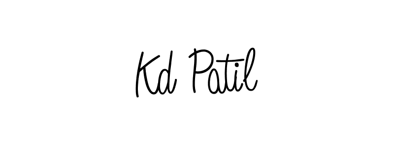 Kd Patil stylish signature style. Best Handwritten Sign (Angelique-Rose-font-FFP) for my name. Handwritten Signature Collection Ideas for my name Kd Patil. Kd Patil signature style 5 images and pictures png