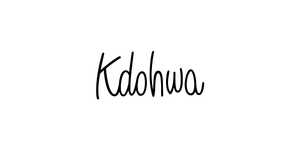 The best way (Angelique-Rose-font-FFP) to make a short signature is to pick only two or three words in your name. The name Kdohwa include a total of six letters. For converting this name. Kdohwa signature style 5 images and pictures png