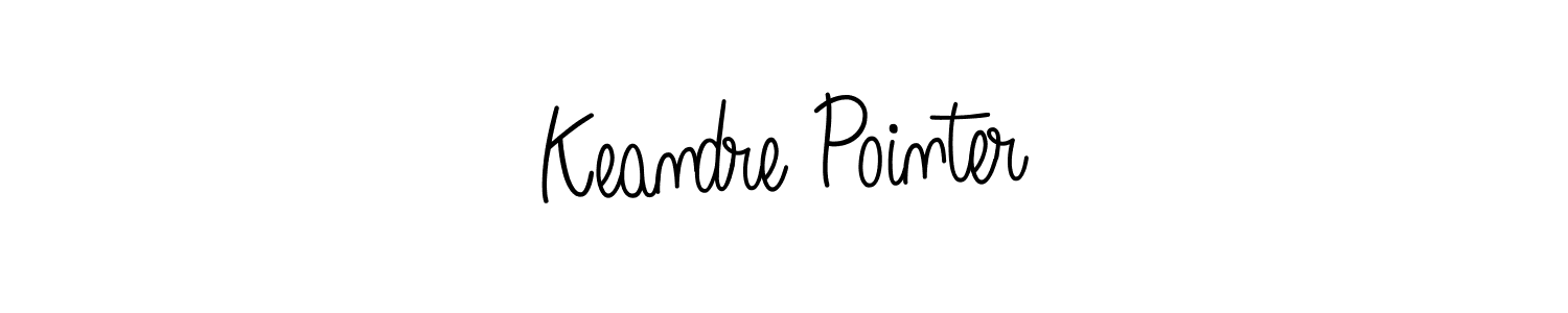 Use a signature maker to create a handwritten signature online. With this signature software, you can design (Angelique-Rose-font-FFP) your own signature for name Keandre Pointer. Keandre Pointer signature style 5 images and pictures png