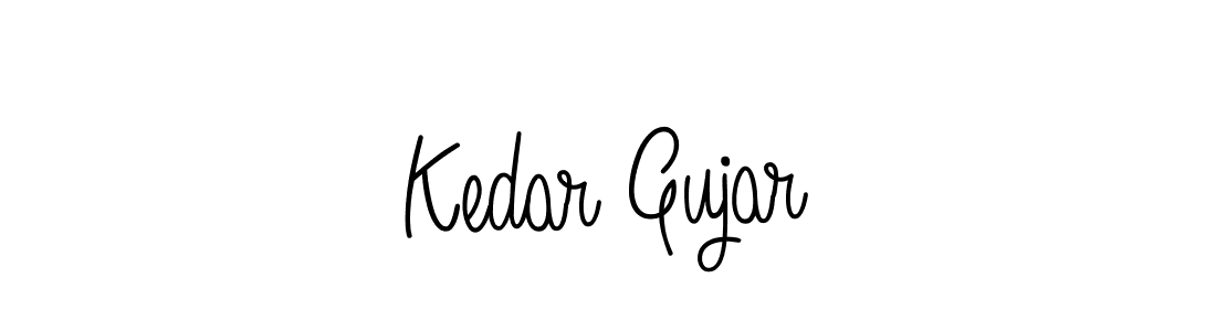 Use a signature maker to create a handwritten signature online. With this signature software, you can design (Angelique-Rose-font-FFP) your own signature for name Kedar Gujar. Kedar Gujar signature style 5 images and pictures png