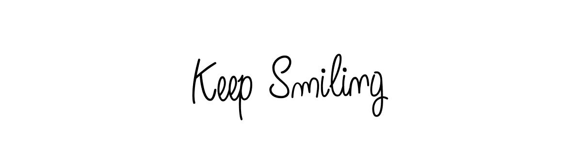 Use a signature maker to create a handwritten signature online. With this signature software, you can design (Angelique-Rose-font-FFP) your own signature for name Keep Smiling. Keep Smiling signature style 5 images and pictures png