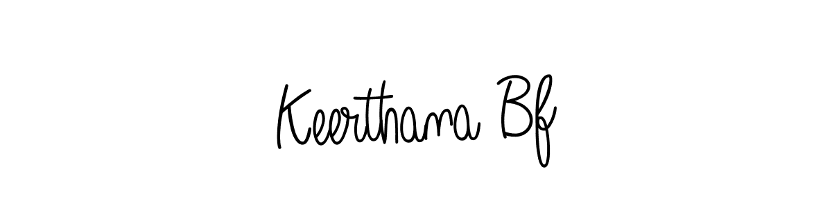 How to make Keerthana Bf name signature. Use Angelique-Rose-font-FFP style for creating short signs online. This is the latest handwritten sign. Keerthana Bf signature style 5 images and pictures png