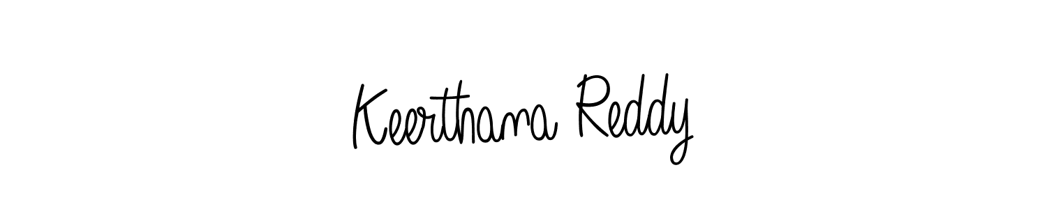 Use a signature maker to create a handwritten signature online. With this signature software, you can design (Angelique-Rose-font-FFP) your own signature for name Keerthana Reddy. Keerthana Reddy signature style 5 images and pictures png