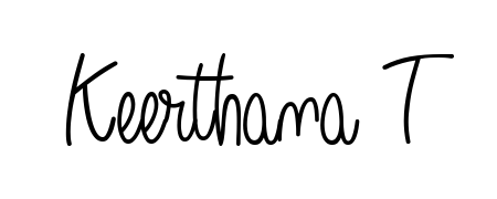 Give your name Keerthana T an exquisite flair with the Angelique-Rose-font-FFP script font. Ideal for contracts, resumes, and formal letterheads. Keerthana T signature style 5 images and pictures png