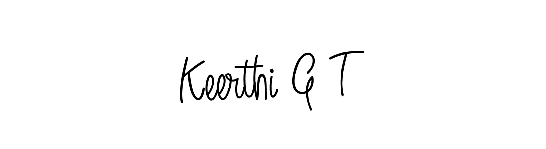 Make a beautiful signature design for name Keerthi G T. With this signature (Angelique-Rose-font-FFP) style, you can create a handwritten signature for free. Keerthi G T signature style 5 images and pictures png