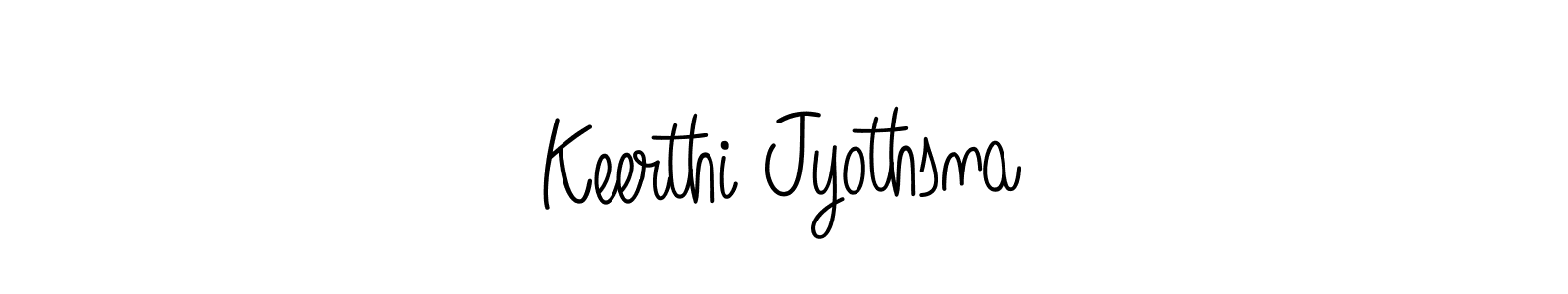 Make a beautiful signature design for name Keerthi Jyothsna. With this signature (Angelique-Rose-font-FFP) style, you can create a handwritten signature for free. Keerthi Jyothsna signature style 5 images and pictures png