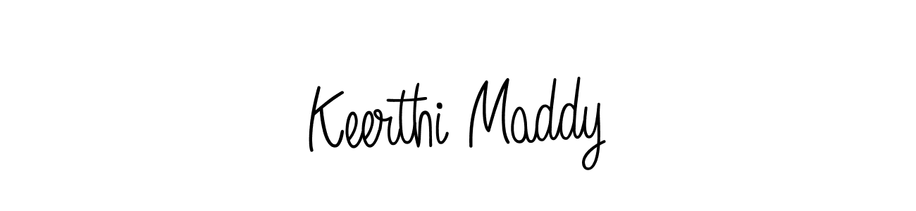 Make a beautiful signature design for name Keerthi Maddy. With this signature (Angelique-Rose-font-FFP) style, you can create a handwritten signature for free. Keerthi Maddy signature style 5 images and pictures png