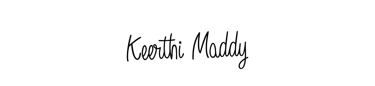 Make a beautiful signature design for name Keerthi Maddy. With this signature (Angelique-Rose-font-FFP) style, you can create a handwritten signature for free. Keerthi Maddy signature style 5 images and pictures png