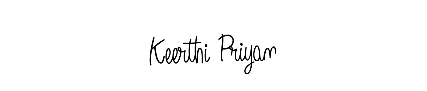 Design your own signature with our free online signature maker. With this signature software, you can create a handwritten (Angelique-Rose-font-FFP) signature for name Keerthi Priyan. Keerthi Priyan signature style 5 images and pictures png