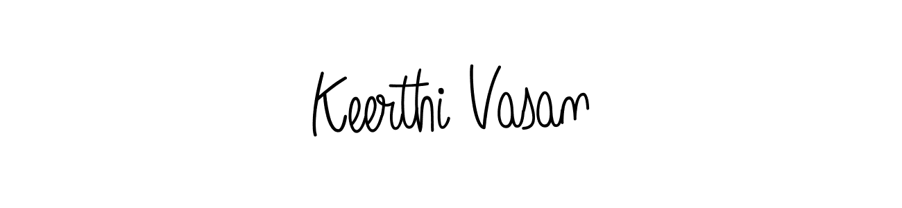 Create a beautiful signature design for name Keerthi Vasan. With this signature (Angelique-Rose-font-FFP) fonts, you can make a handwritten signature for free. Keerthi Vasan signature style 5 images and pictures png