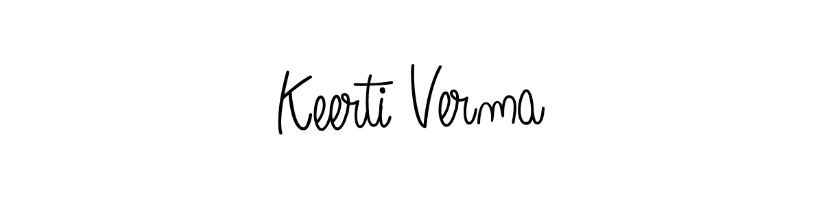 Design your own signature with our free online signature maker. With this signature software, you can create a handwritten (Angelique-Rose-font-FFP) signature for name Keerti Verma. Keerti Verma signature style 5 images and pictures png
