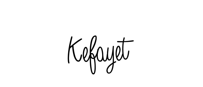 Use a signature maker to create a handwritten signature online. With this signature software, you can design (Angelique-Rose-font-FFP) your own signature for name Kefayet. Kefayet signature style 5 images and pictures png