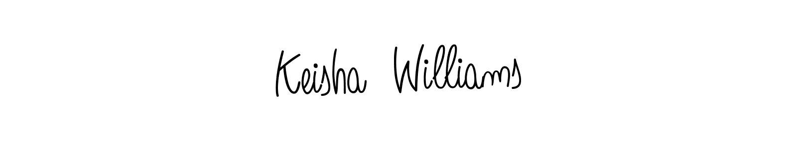 Design your own signature with our free online signature maker. With this signature software, you can create a handwritten (Angelique-Rose-font-FFP) signature for name Keisha  Williams. Keisha  Williams signature style 5 images and pictures png