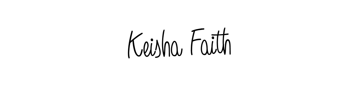Keisha Faith stylish signature style. Best Handwritten Sign (Angelique-Rose-font-FFP) for my name. Handwritten Signature Collection Ideas for my name Keisha Faith. Keisha Faith signature style 5 images and pictures png
