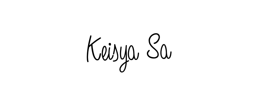 The best way (Angelique-Rose-font-FFP) to make a short signature is to pick only two or three words in your name. The name Keisya Sa include a total of six letters. For converting this name. Keisya Sa signature style 5 images and pictures png