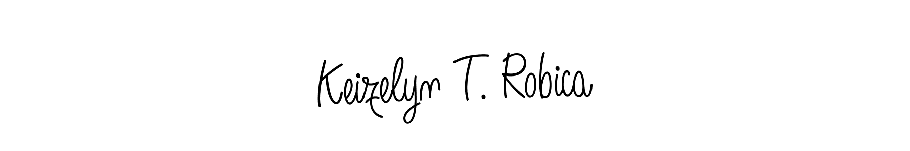 You should practise on your own different ways (Angelique-Rose-font-FFP) to write your name (Keizelyn T. Robica) in signature. don't let someone else do it for you. Keizelyn T. Robica signature style 5 images and pictures png