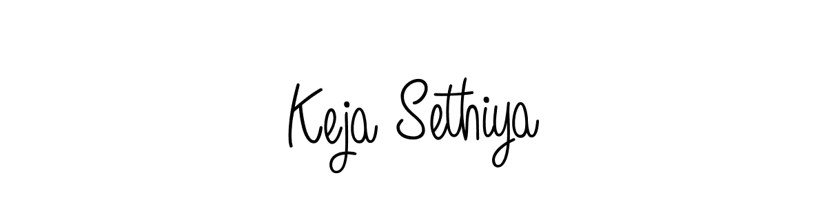 How to make Keja Sethiya name signature. Use Angelique-Rose-font-FFP style for creating short signs online. This is the latest handwritten sign. Keja Sethiya signature style 5 images and pictures png