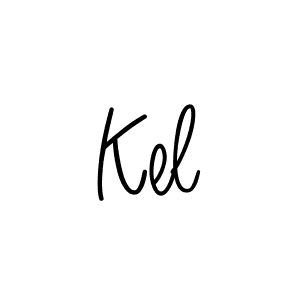 The best way (Angelique-Rose-font-FFP) to make a short signature is to pick only two or three words in your name. The name Kel include a total of six letters. For converting this name. Kel signature style 5 images and pictures png