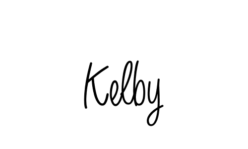 Use a signature maker to create a handwritten signature online. With this signature software, you can design (Angelique-Rose-font-FFP) your own signature for name Kelby. Kelby signature style 5 images and pictures png