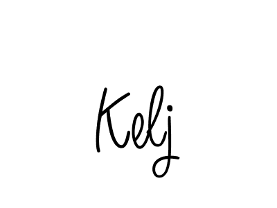 How to Draw Kelj signature style? Angelique-Rose-font-FFP is a latest design signature styles for name Kelj. Kelj signature style 5 images and pictures png