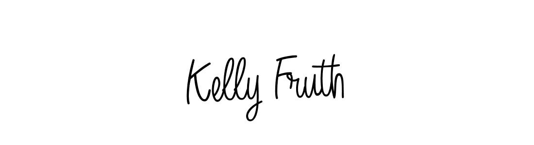 You should practise on your own different ways (Angelique-Rose-font-FFP) to write your name (Kelly Fruth) in signature. don't let someone else do it for you. Kelly Fruth signature style 5 images and pictures png