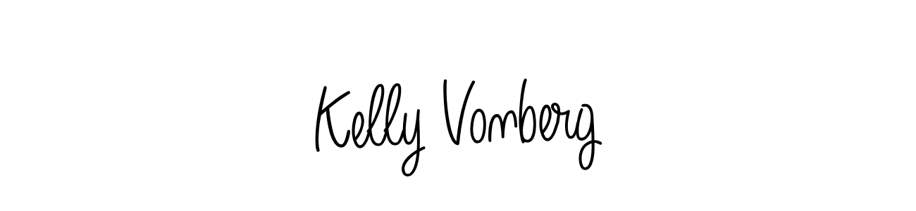 Design your own signature with our free online signature maker. With this signature software, you can create a handwritten (Angelique-Rose-font-FFP) signature for name Kelly Vonberg. Kelly Vonberg signature style 5 images and pictures png