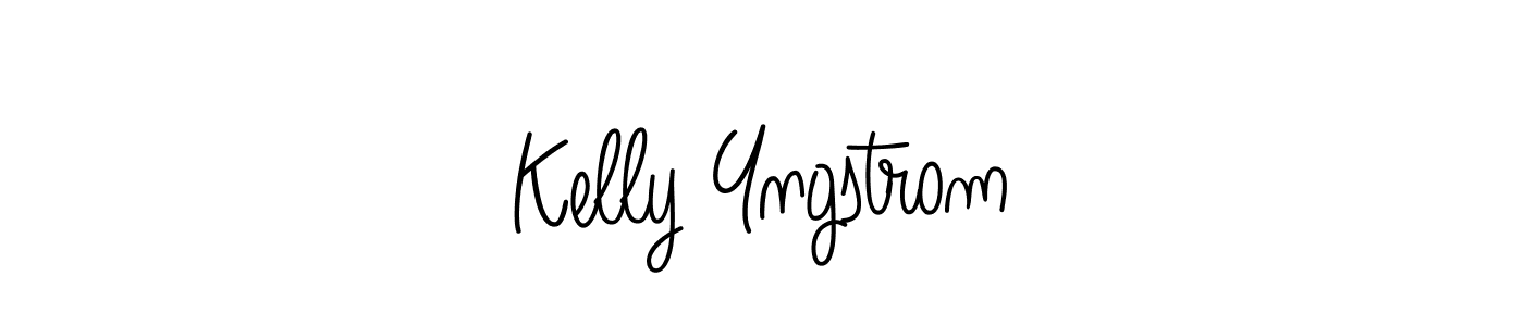 Use a signature maker to create a handwritten signature online. With this signature software, you can design (Angelique-Rose-font-FFP) your own signature for name Kelly Yngstrom. Kelly Yngstrom signature style 5 images and pictures png