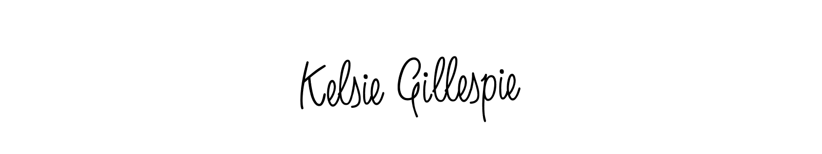 Create a beautiful signature design for name Kelsie Gillespie. With this signature (Angelique-Rose-font-FFP) fonts, you can make a handwritten signature for free. Kelsie Gillespie signature style 5 images and pictures png