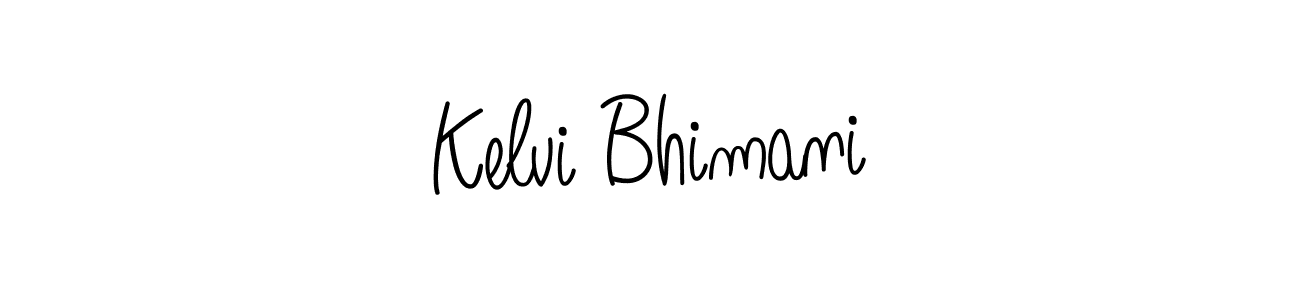 How to make Kelvi Bhimani name signature. Use Angelique-Rose-font-FFP style for creating short signs online. This is the latest handwritten sign. Kelvi Bhimani signature style 5 images and pictures png