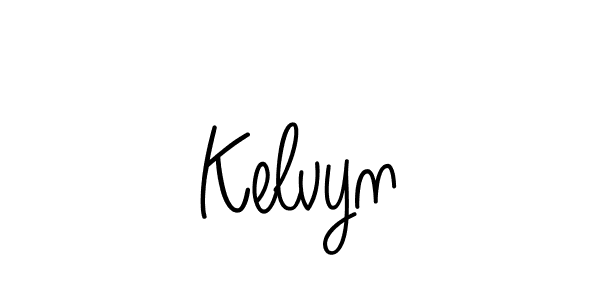 Kelvyn stylish signature style. Best Handwritten Sign (Angelique-Rose-font-FFP) for my name. Handwritten Signature Collection Ideas for my name Kelvyn. Kelvyn signature style 5 images and pictures png