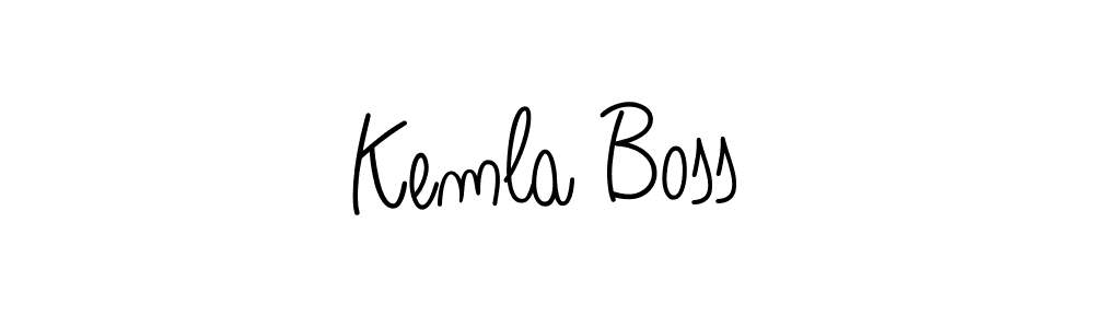 You should practise on your own different ways (Angelique-Rose-font-FFP) to write your name (Kemla Boss) in signature. don't let someone else do it for you. Kemla Boss signature style 5 images and pictures png