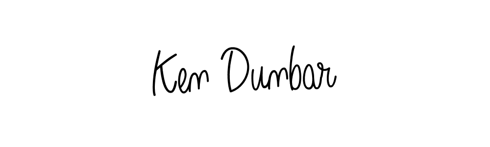 You should practise on your own different ways (Angelique-Rose-font-FFP) to write your name (Ken Dunbar) in signature. don't let someone else do it for you. Ken Dunbar signature style 5 images and pictures png