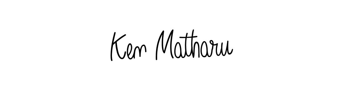 Design your own signature with our free online signature maker. With this signature software, you can create a handwritten (Angelique-Rose-font-FFP) signature for name Ken Matharu. Ken Matharu signature style 5 images and pictures png