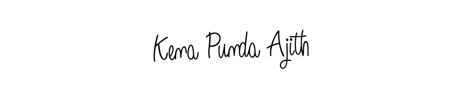 How to make Kena Punda Ajith name signature. Use Angelique-Rose-font-FFP style for creating short signs online. This is the latest handwritten sign. Kena Punda Ajith signature style 5 images and pictures png