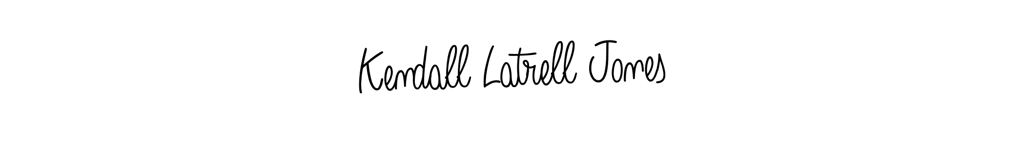 You should practise on your own different ways (Angelique-Rose-font-FFP) to write your name (Kendall Latrell Jones) in signature. don't let someone else do it for you. Kendall Latrell Jones signature style 5 images and pictures png