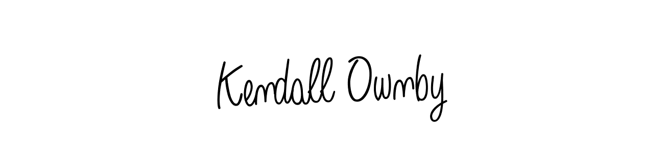 Kendall Ownby stylish signature style. Best Handwritten Sign (Angelique-Rose-font-FFP) for my name. Handwritten Signature Collection Ideas for my name Kendall Ownby. Kendall Ownby signature style 5 images and pictures png