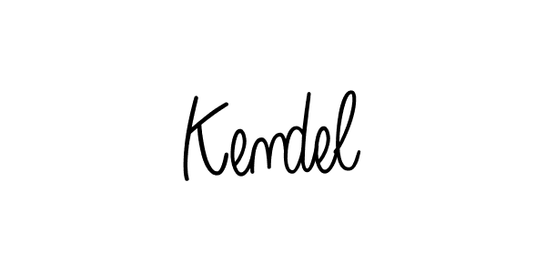Use a signature maker to create a handwritten signature online. With this signature software, you can design (Angelique-Rose-font-FFP) your own signature for name Kendel. Kendel signature style 5 images and pictures png