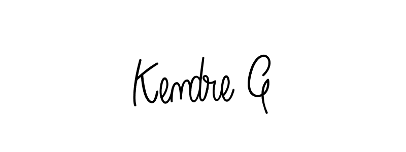 Make a beautiful signature design for name Kendre G. With this signature (Angelique-Rose-font-FFP) style, you can create a handwritten signature for free. Kendre G signature style 5 images and pictures png