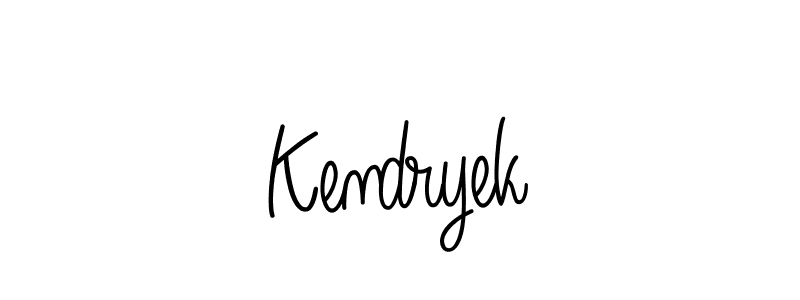 Use a signature maker to create a handwritten signature online. With this signature software, you can design (Angelique-Rose-font-FFP) your own signature for name Kendryek. Kendryek signature style 5 images and pictures png